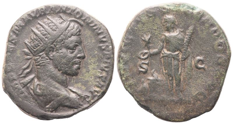 Anonimo romano (Elagabal, 218–222), Elagabal, Dupondio e bronzo Æ (9,78 g; 24,7 mm)
