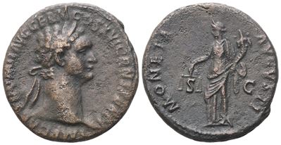 Domiziano (81–96 d.C.), Sesterzio/As in bronzo, Roma (92–94 d.C.)