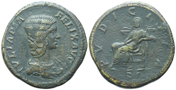 Julia Domna, Sestertius struck under Caracalla, Rome, 211-217; Æ (24,94 g; 31 mm; 11 h)