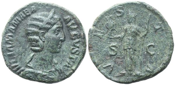 Julia Mamaea, Sestertius struck under Severus Alexander, Rome, 226; Æ (19,87 g; 30 mm; 12 h)