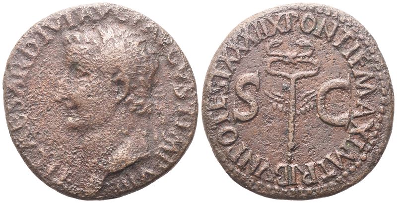Tiberius (14–37), As romano (Æ), Roma, 36–37