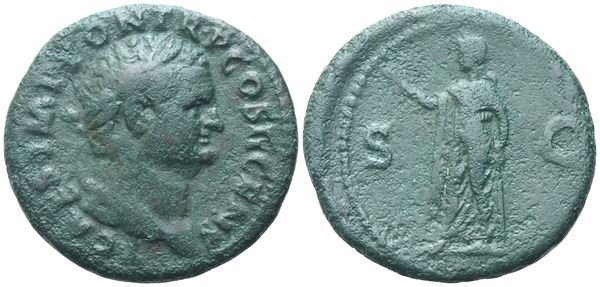 Titus as Caesar, As struck under Vespasian, Rome, 73; Æ (10,87 g; 27,7 mm; 6 h)