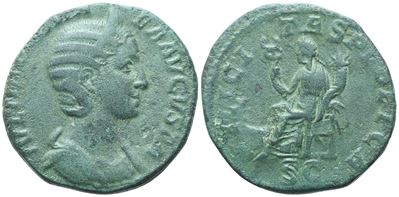 Giulia Mamea, Sesterzio coniato sotto Alessandro Severo, Roma (230 d.C.), Æ