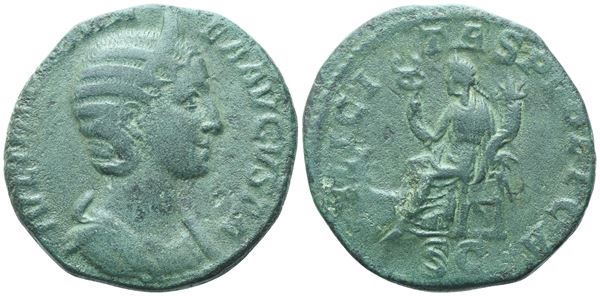 Julia Mamaea, Sestertius struck under Severus Alexander, Rome, 230; Æ (16,56 g; 28,5 mm; 12 h)