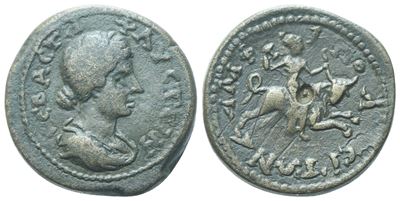 Faustina II, Bronzo coniato sotto Antonino Pio o Marco Aurelio, Macedon, Anfipoli (147-175), Æ