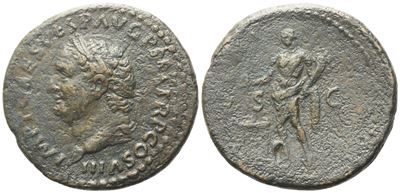 Titus (79–81), As, Roma — bronzo (Æ) 9,90 g, 28,3 mm
