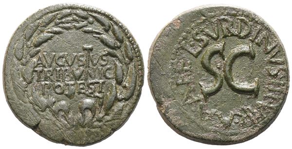 Augustus (27 BC - 14 AD), Dupondius, Rome, 15 BC; Æ (13,07 g; 27,3 mm; 9 h)