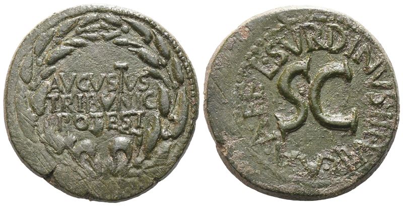 Augustus (27 Bc - 14 Ad), Dupondius, Rome, 15 Bc; Æ (13,07 G; 27,3 MM; 9 H)
