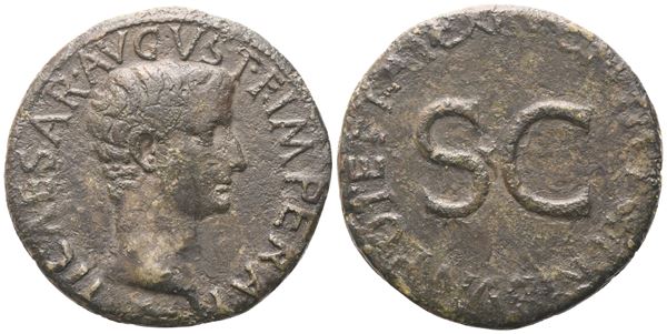 Tiberius as Caesar (4-14), As struck under Augustus, Rome, 10-11; Æ (10,47 g; 28 mm; 1 h)