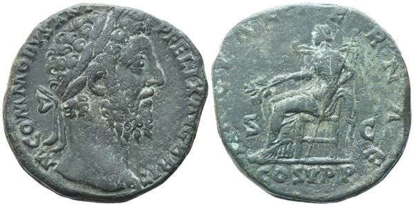 Commodus (177-192), Sestertius, Rome, 186-189; Æ (20 g; 29,3 mm; 12 h)