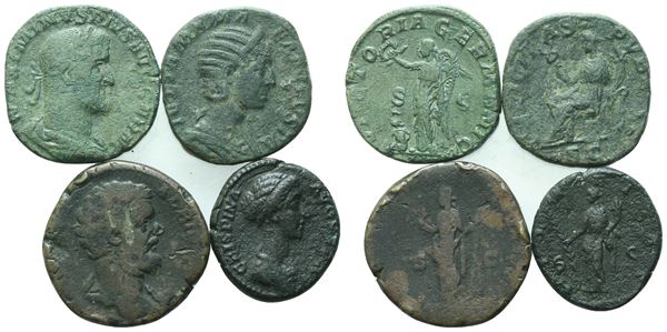 Lot of 4 Roman Imperial Æ coins