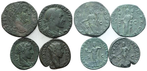 Lot of 4 Roman Imperial Æ coins