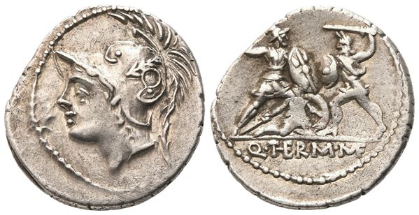 Q. Minucius Thermus, Denarius, Rome, 103 BC; AR (3,97 g; 20,3 mm; 3 h)