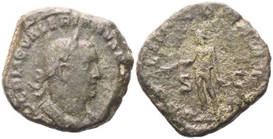 Valeriano I (253–260), Sestertio, Roma, 255–256