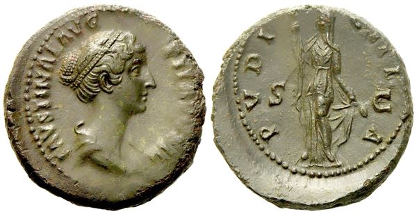 Faustina II, As struck under Antoninus Pius, Rome, c. AD 147-150; Æ (g 14,70; mm 28)