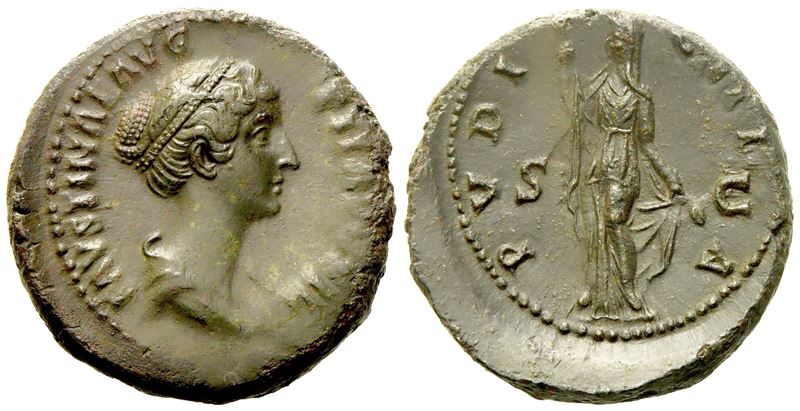 Faustina II, As Struck Under Antoninus Pius, Rome, C. Ad 147-150; Æ (g 14,70; MM 28)