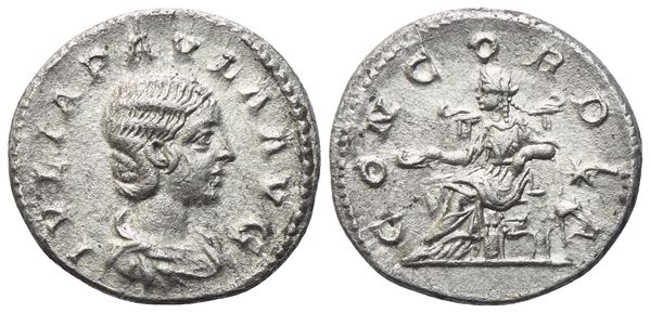 Julia Paula, Denarius struck under Elagabalus, Rome, 220; AR (2,98 g; 18,6 mm; 12 h)
