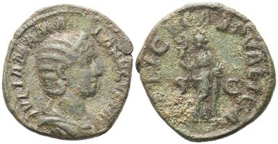 Julia Mamaea Augusta, Sesterzio colpito (sestertius) coniato sotto Alessandro Severo, Roma, 228 d...