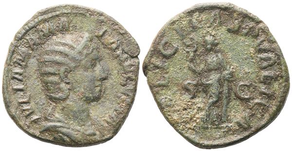 Julia Mamaea, Sestertius struck under Severus Alexander, Rome, 228; Æ (18,08 g; 30,7 mm; 12 h)