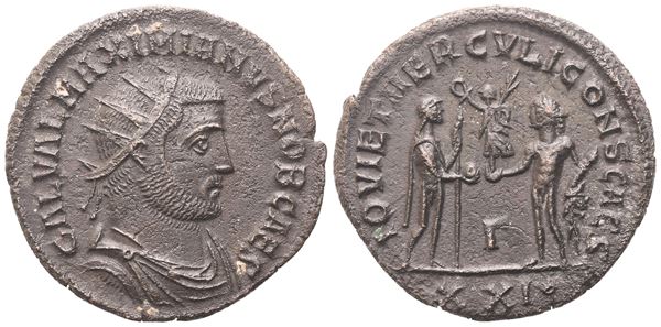 Galerius Maximianus as Caesar (293-305), Antoninianus, Antioch, 295; Æ (4,20 g; 21,6 mm; 12 h)