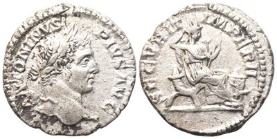 Antonino Pio, Denario romano “Securitas” (Rome, 206–210), AR