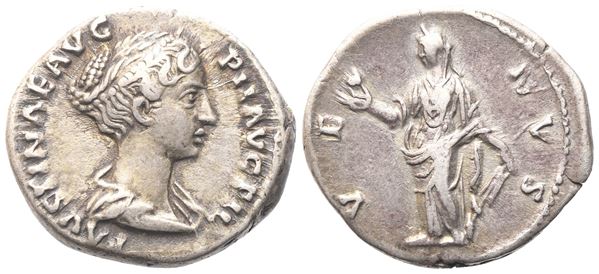 Faustina II, Denarius struck under Antoninus Pius, Rome, 147-150; AR (3,85 g; 18,5 mm; 6 h)