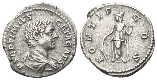Geta, as Caesar (198-209), Denarius, Rome, 203-208; AR (3,07 g; 18,7 mm; 6 h)