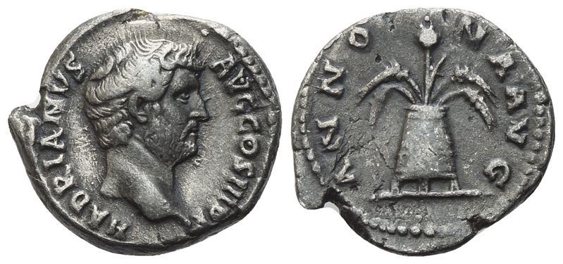 Hadrian (117–138), Denario romano, 134–138 d.C.