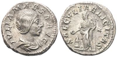 Julia Maesa, Denarius coniato sotto Elagabal, Roma, c. 218-222