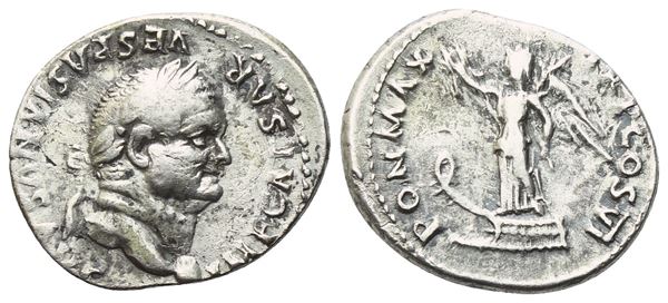 Vespasian (69-79), Denarius, Rome, 75; AR (3,09 g; 19,2 mm; 6 h)