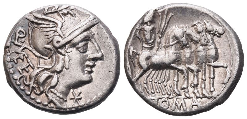 Q. Caecilius Metellus, Denarius, 130 Bc; Ar (3,91 G; 18,5 MM; 5 H)