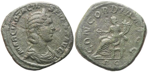 Otacilia Severa, Sestertius struck under Philip I, Rome, 246; Æ (17,65 g; 31 mm; 12 h)
