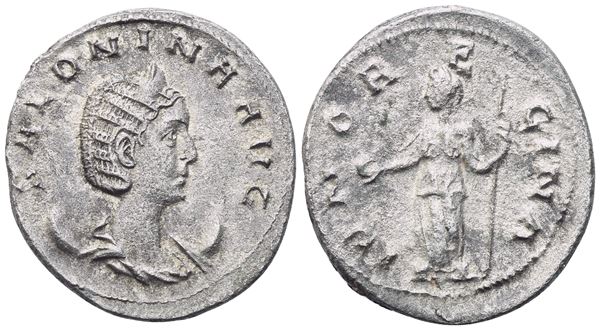 Salonina, Antoninianus struck under Gallienus, Rome, 253-257; AR (3,35 g; 21,5 mm; 6 h)