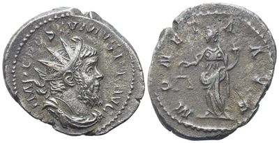 Postumus, IMP C POSTVMVS P F AVG. Antoninianus (Impero gallico), Treveri, 262–263