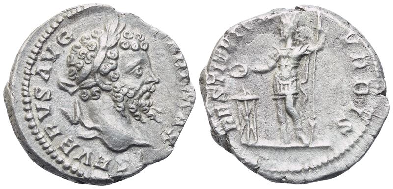 Settimi Severo, Denario (AR), Roma, 200–201