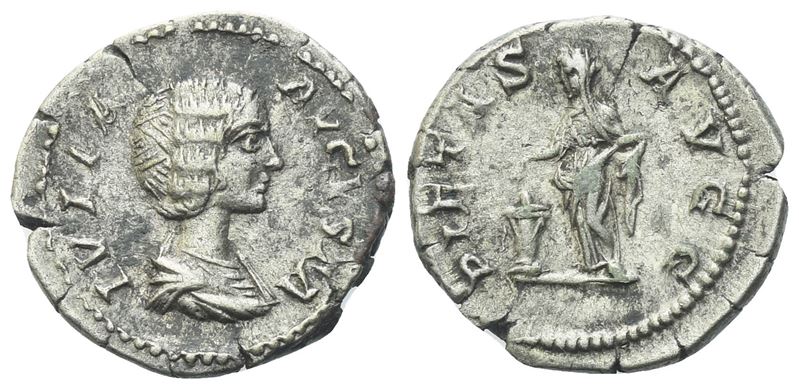Julia Domna, Denario battuto sotto Settimio Severo, Roma, c. 200-207