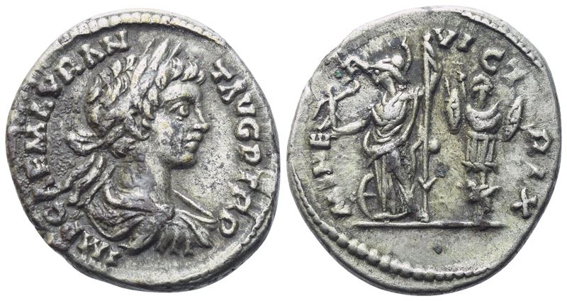 Caracalla (198–217), Denario romano, Roma, 198 d.C.