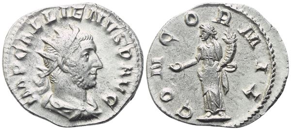 Gallienus (253-268), Antoninianus, Mediolanum, 257; AR (3,50 g; 21,8 mm; 6 h)