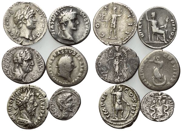 Lot of 6 Roman Imperial Denarii