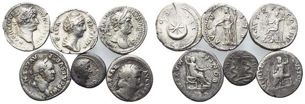 Lot of 6 Roman Imperial AR coins