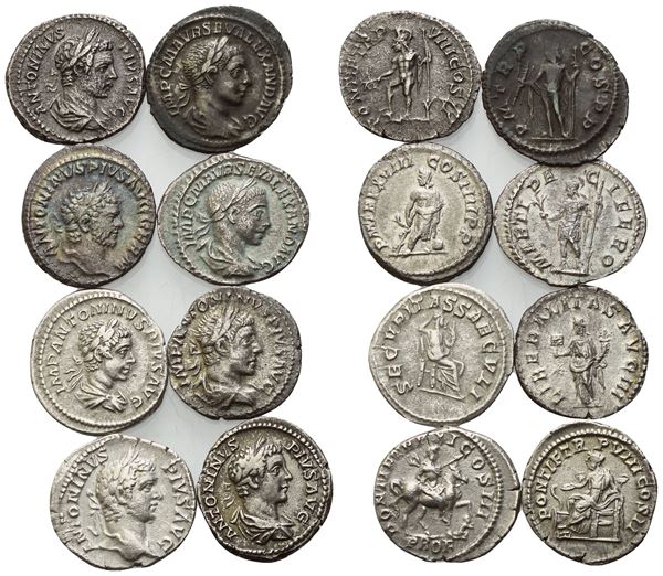 Lot of 8 Roman Imperial Denarii