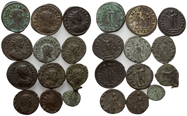 Lot of 12 Roman Imperial Æ Antoniniani