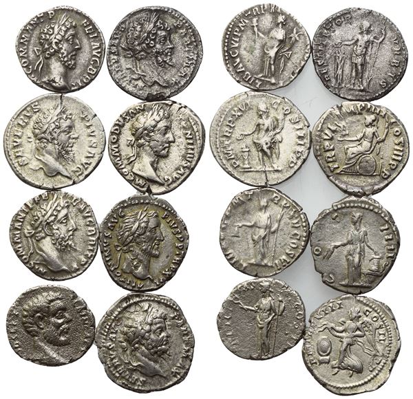 Lot of 8 Roman Imperial Denarii