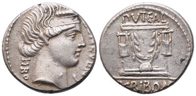 Scribonius Libo, Denario (62 a.C.), AR