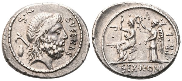 N. Nonius Sufenas, Denarius, 59 BC; AR (3,95 g; 19,4 mm; 6 h)