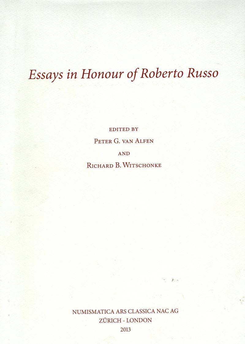 AA.-VV., Essay in honor of Roberto Russo. Publ. Zurich-London, 2013, rilegato con sovraccoperta
