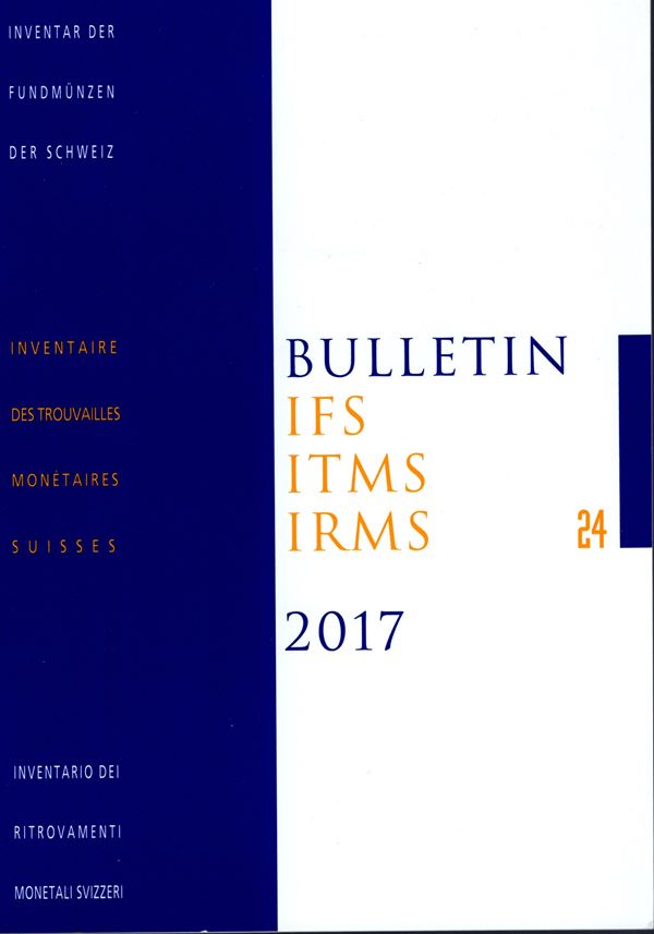 AA. - VV. - Bulletin N. 24.  Inventario dei ritrovamenti monetali svizzeri. Berna, 2017. pp. 58 + indici, tavv. 4 di carte. Ril ed ottimo stato.
