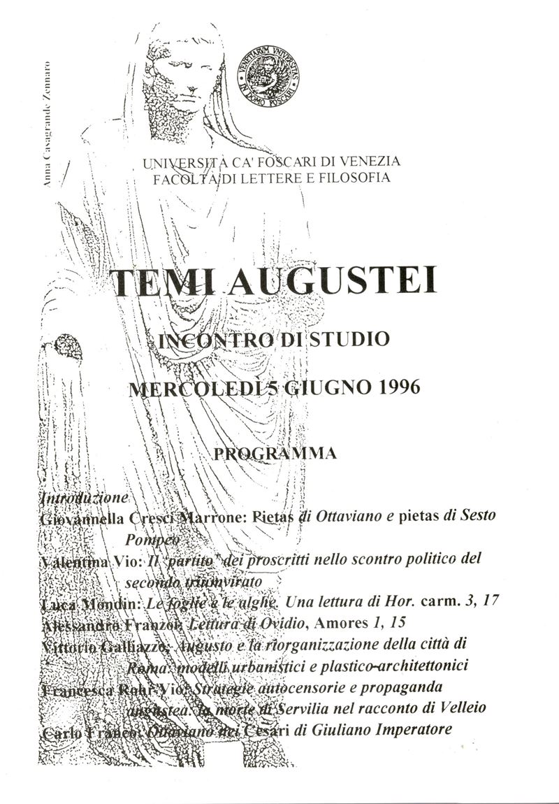 AA.-VV., Temi Augustei: Incontro di studio, Amsterdam, 1998