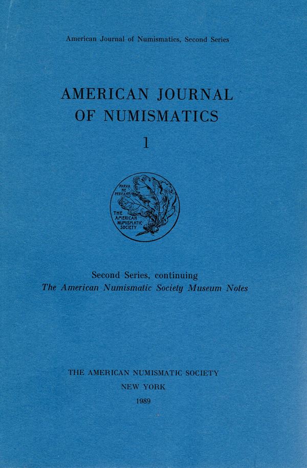 A.N.S. American Journal of Numismatics 1. New York, 1989. Contents. J.D. BING. Reattribution of the Myriandrus Alexanders: the case of issues. CHARLES HERSH. An unpublished coin of Philip II of Macedo