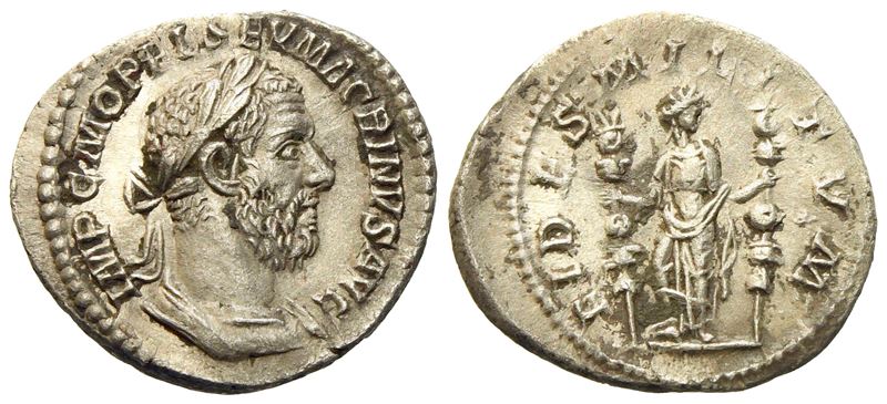 Macrinus (217-218), Denarius, Rome, Ad 217; Ar (g 2,64; MM 20,25)